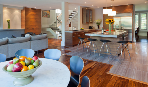 Using Floor Patterns and Borders to Quietly Separate Zones in Open-Plan Homes